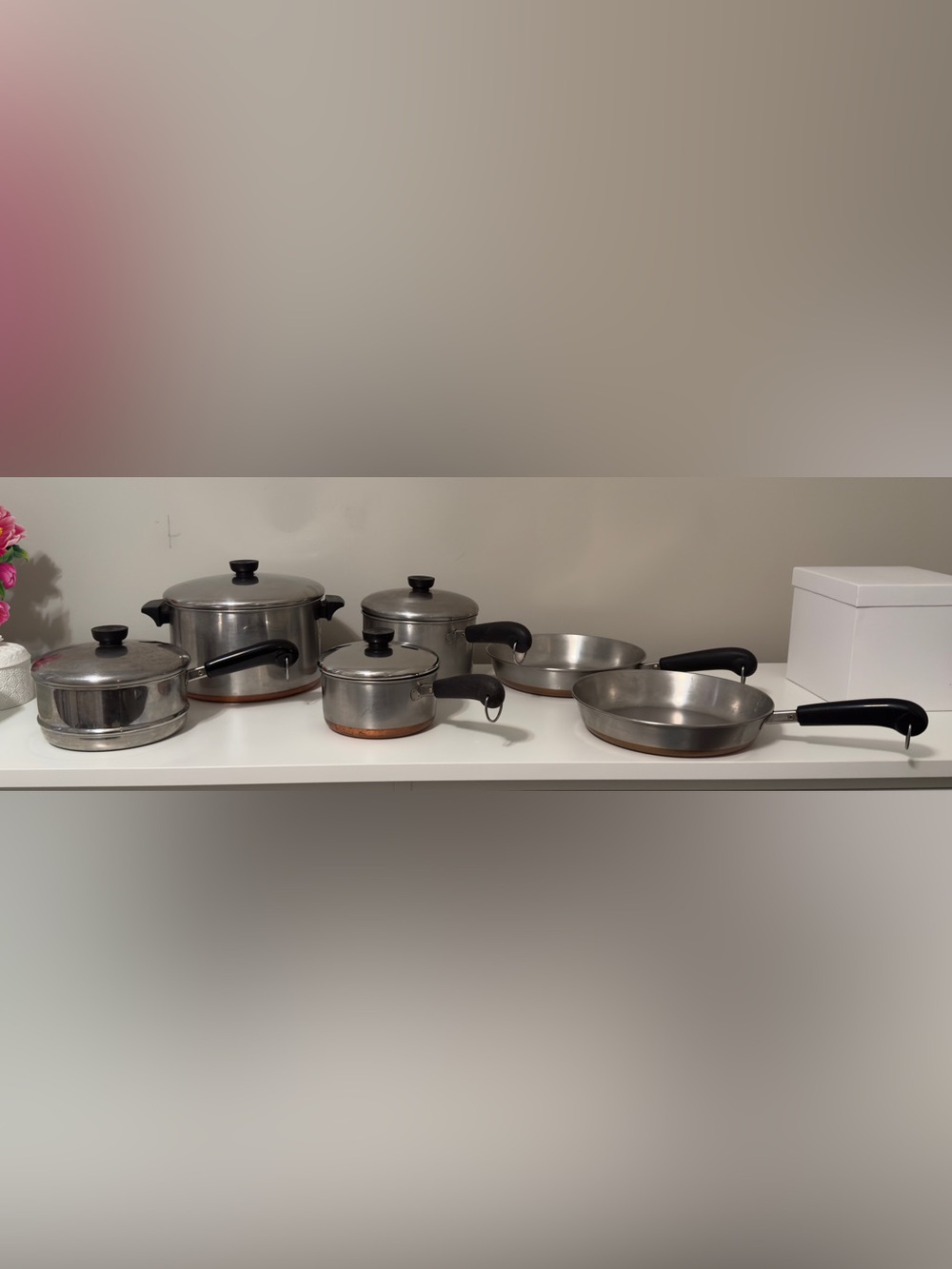 Vintage Revere Ware Stainless Steel set